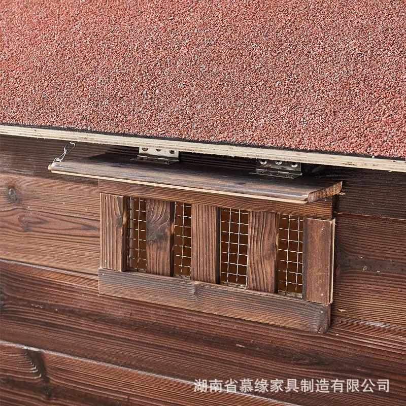 Solid Wood Outdoor Dog Kennel Wooden Large Hut Antiseptic Cat House Cage Dog House All Seasons Dog Villa