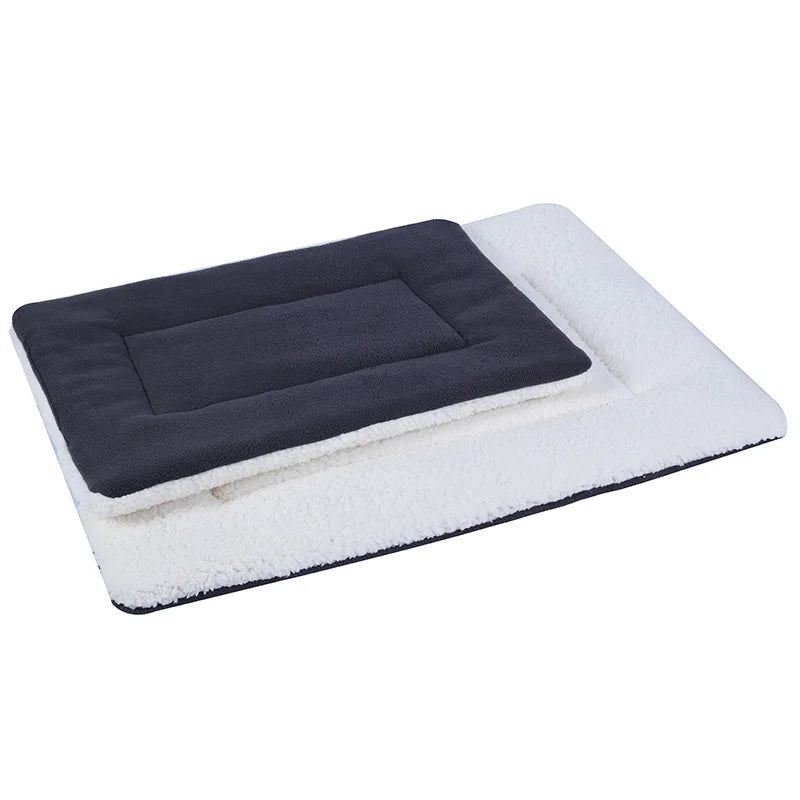 Washable Dog Bed Mat, Soft Fleece Pet Crate Pad for Dogs & Cats, All Seasons