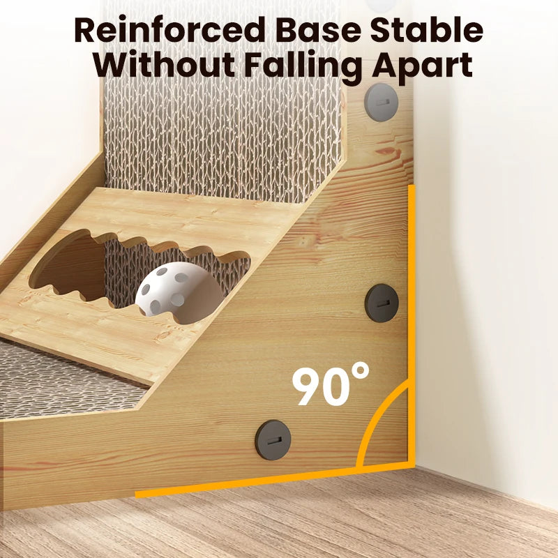 ROJECO Cat Scratcher Cat Scratching Board For Cats Toys L-Shaped Claw Grinding Scraper Mat Cat Furniture Protector Accesories