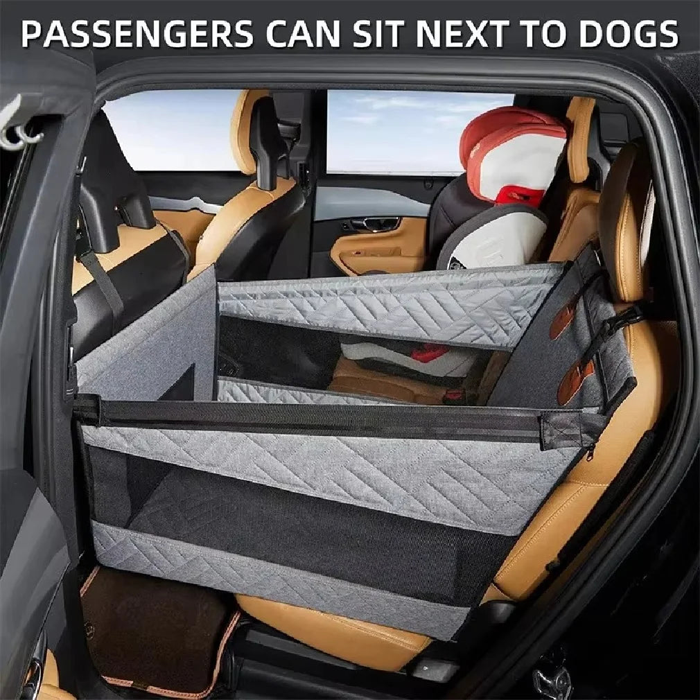 Pet Car Nest Bed, Full Coverage Back Seat Hammock Extender for Cars, Waterproof Scratchproof with Mesh Pocket for All Size Dogs