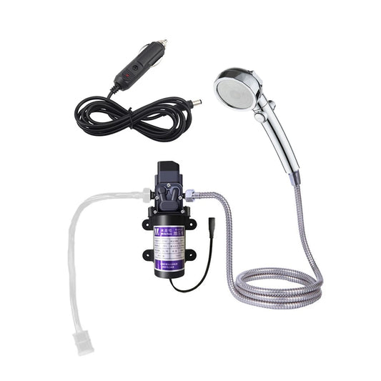 Electric Water Pump Car Washer Handheld Faucet Kit Outdoor Bath Camping Shower Head For Camping Hiking Pet Cleaning