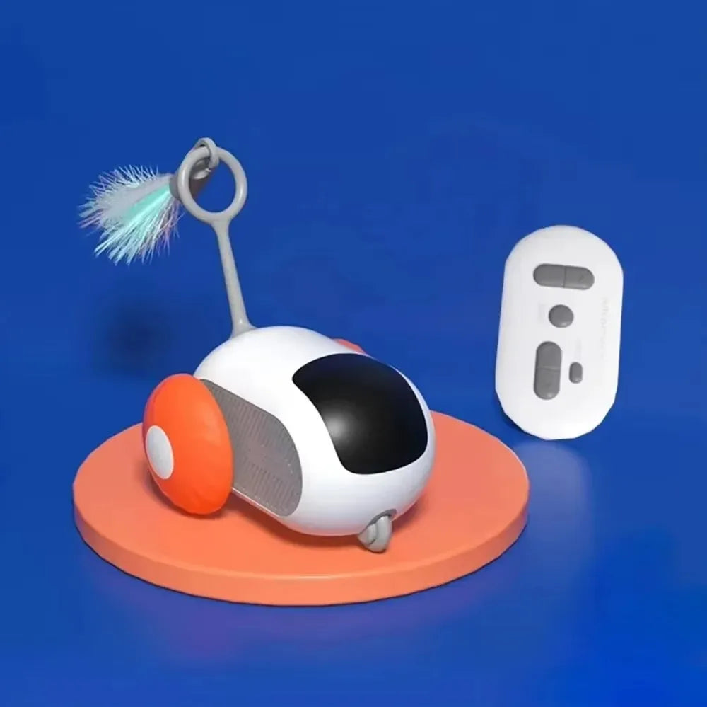 Smart Cat Toy Car Interactive Cat Toy Ball Automatic Rolling Remote Control Toy Car Indoor Cat Accessories Pet Kitten Supplies