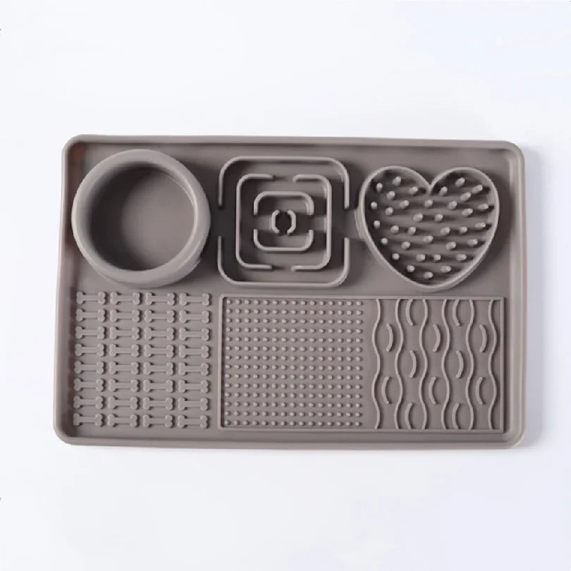 Silicone Pet Licking Mat, Slow Feeder Lick Pad for Dogs & Cats, Interactive Treat Dispenser Dog Slow Feeder Lick Pad