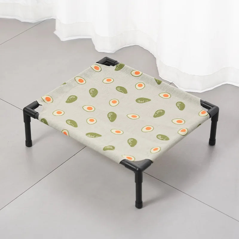 Elevated Cat Bed Raised Off Ground Pet Cot Bed Detachable Washable Breathable Fabric Cat Dog Sleeping Bed All Season Indoor