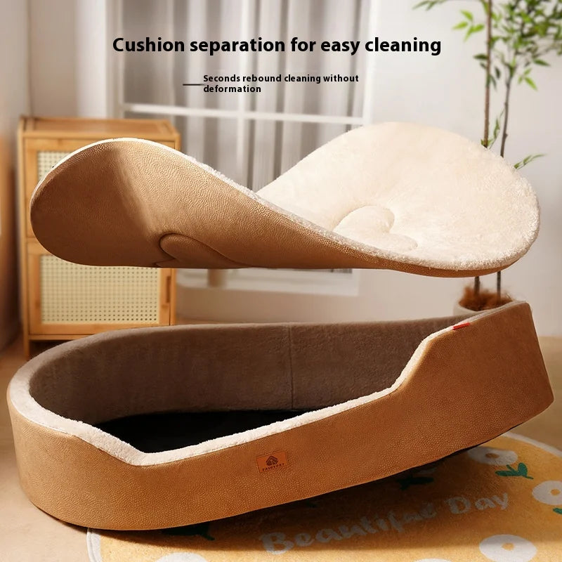 Hot Sales Four Season Universal Pet Kennel Medium Sized Dog Pet Bed Mat Detachable Lychee Skin Boat Nest Puppy Supplies Pet Beds