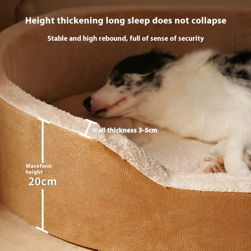 Hot Sales Four Season Universal Pet Kennel Medium Sized Dog Pet Bed Mat Detachable Lychee Skin Boat Nest Puppy Supplies Pet Beds