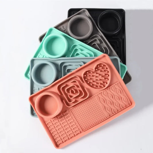 Silicone Pet Licking Mat, Slow Feeder Lick Pad for Dogs & Cats, Interactive Treat Dispenser Dog Slow Feeder Lick Pad