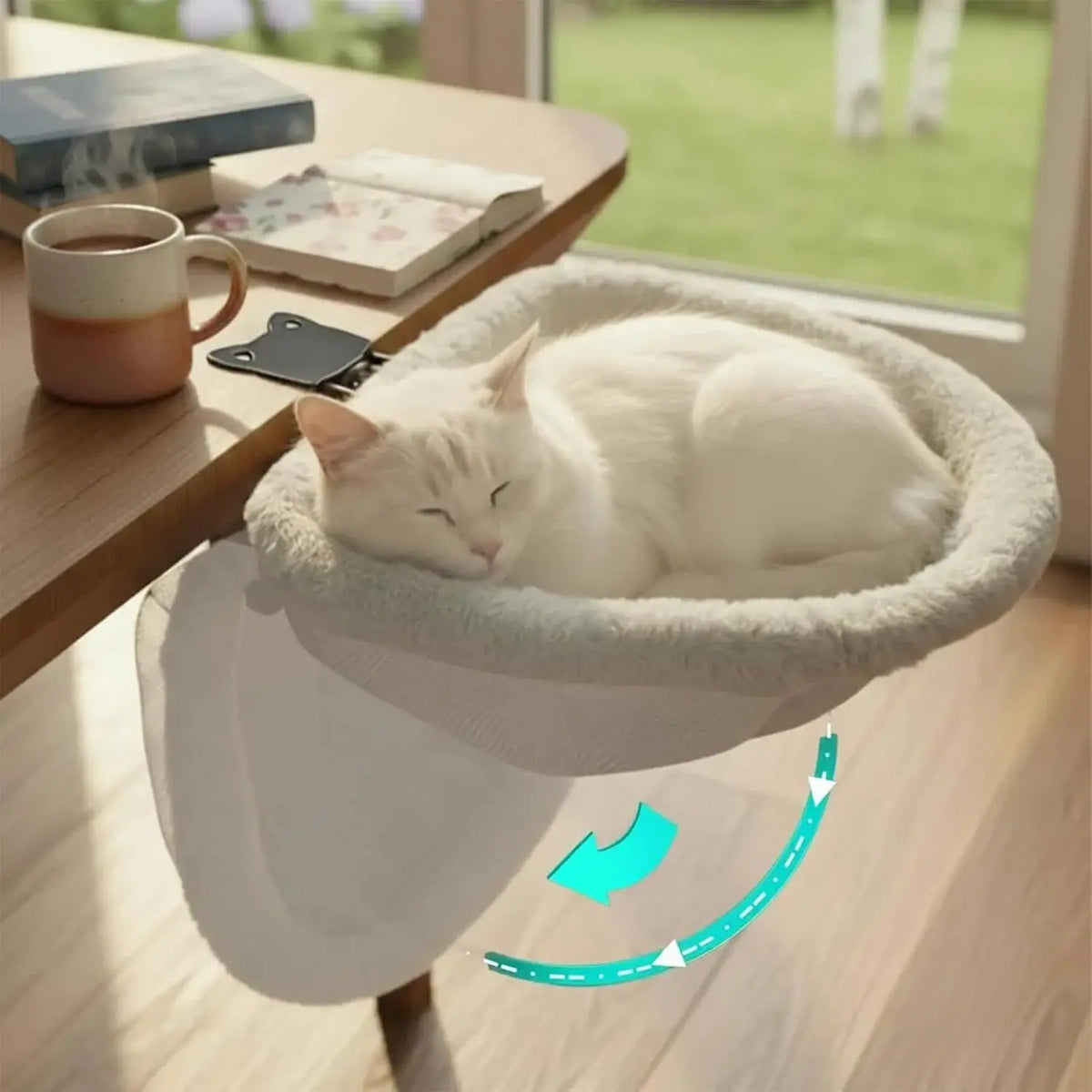 Foldable Desk Cat Bed Hammock – Clip-On Cat Bed: A Great Way to Pet and Play with Your Cat