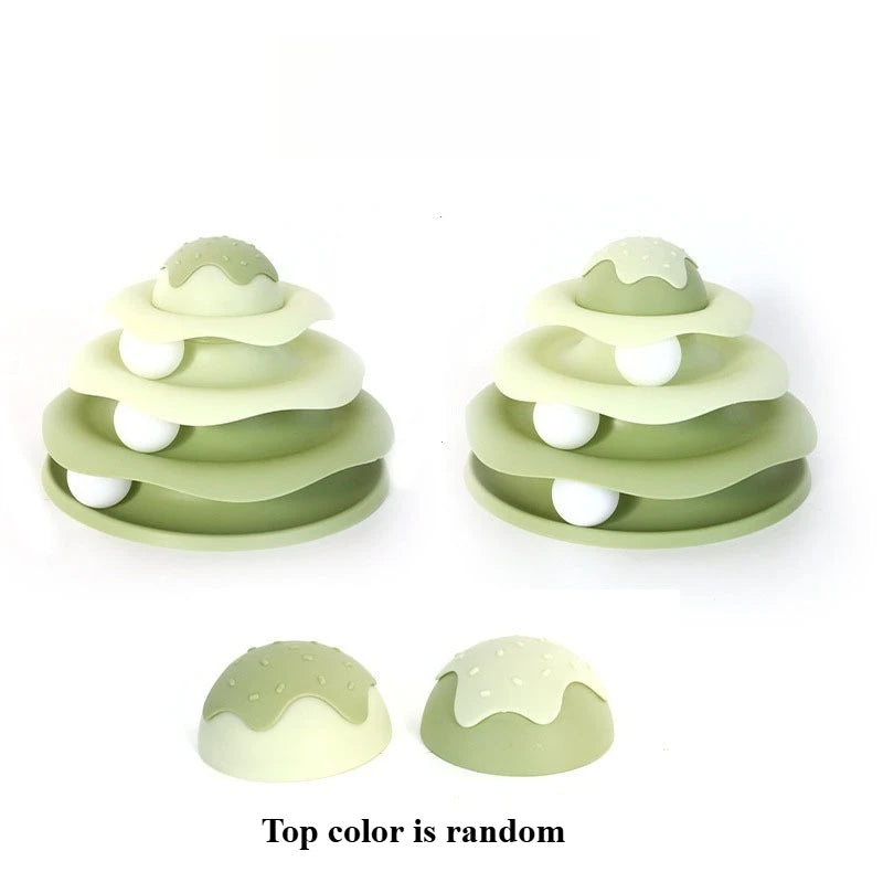 Best-selling cat toy new ice cream track playset for amusing cats and relieving boredom cat spinning toy