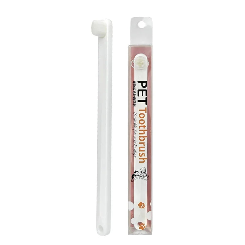 Pet Toothbrush Dog Toothbrushes Soft Dense Hair Brush for Cleaning Dental Cleaning Tool For Cats Dogs Plaque Removal Dental Care