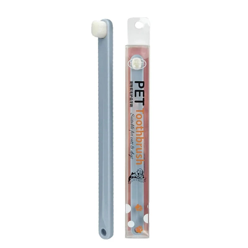 Pet Toothbrush Dog Toothbrushes Soft Dense Hair Brush for Cleaning Dental Cleaning Tool For Cats Dogs Plaque Removal Dental Care