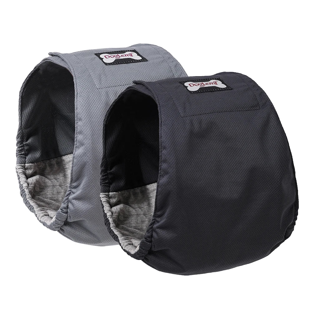 Reusable Dog Diaper (2pack) Washable Graphene Male Dog Belly Wrap Antibacterial Absorbent Pet Waist Band Leakproof Sanitary Pant
