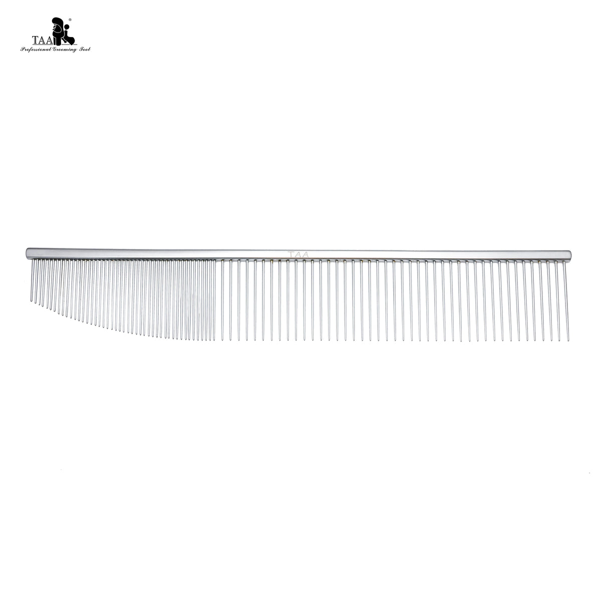 TAA Pet Comb Dual-Density Professional Pet Grooming Comb Anti Static Anti-Glare Matte Handle Ultralight Dog Tangle Free Brushing