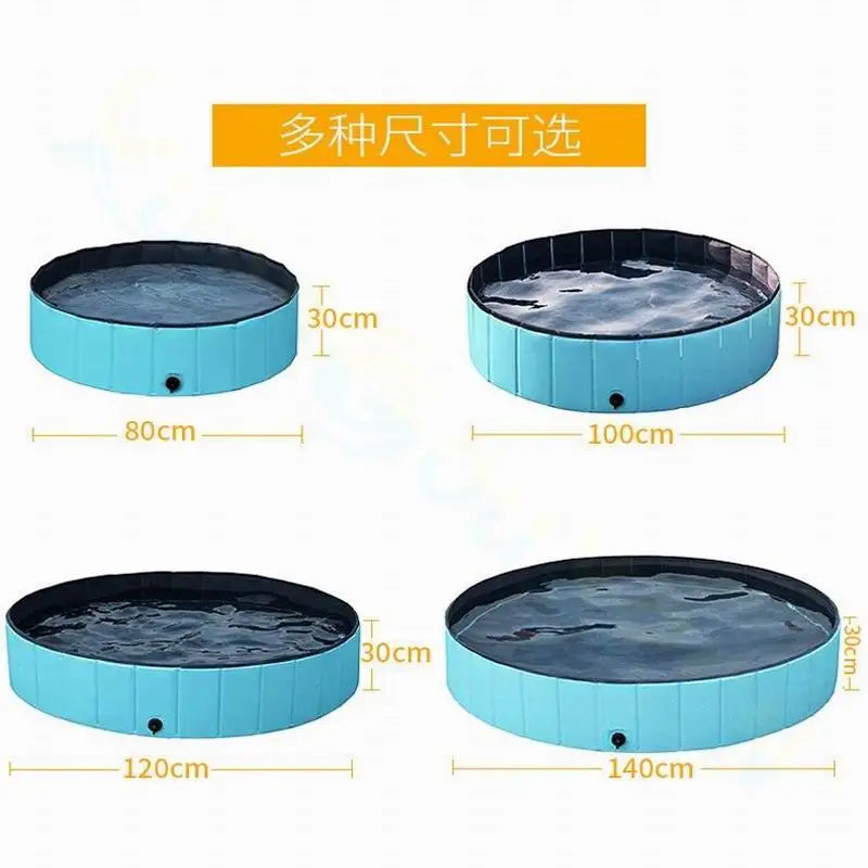foldable cat dog  pool toy   play  water  bath tub dogs cats summer Cool Pet Cleaning Basin Children's Popo Pool Bathing Tub PVC