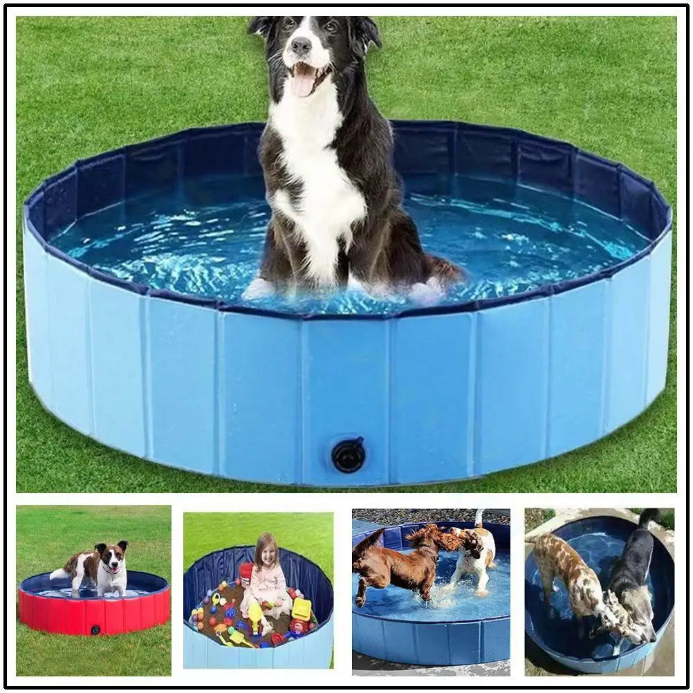 foldable cat dog  pool toy   play  water  bath tub dogs cats summer Cool Pet Cleaning Basin Children's Popo Pool Bathing Tub PVC