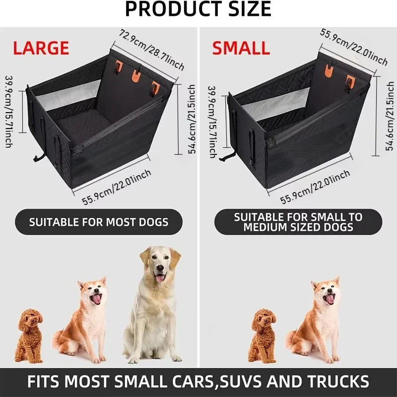 Pet Car Nest Bed, Full Coverage Back Seat Hammock Extender for Cars, Waterproof Scratchproof with Mesh Pocket for All Size Dogs