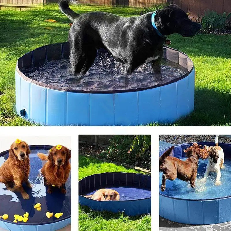 foldable cat dog  pool toy   play  water  bath tub dogs cats summer Cool Pet Cleaning Basin Children's Popo Pool Bathing Tub PVC