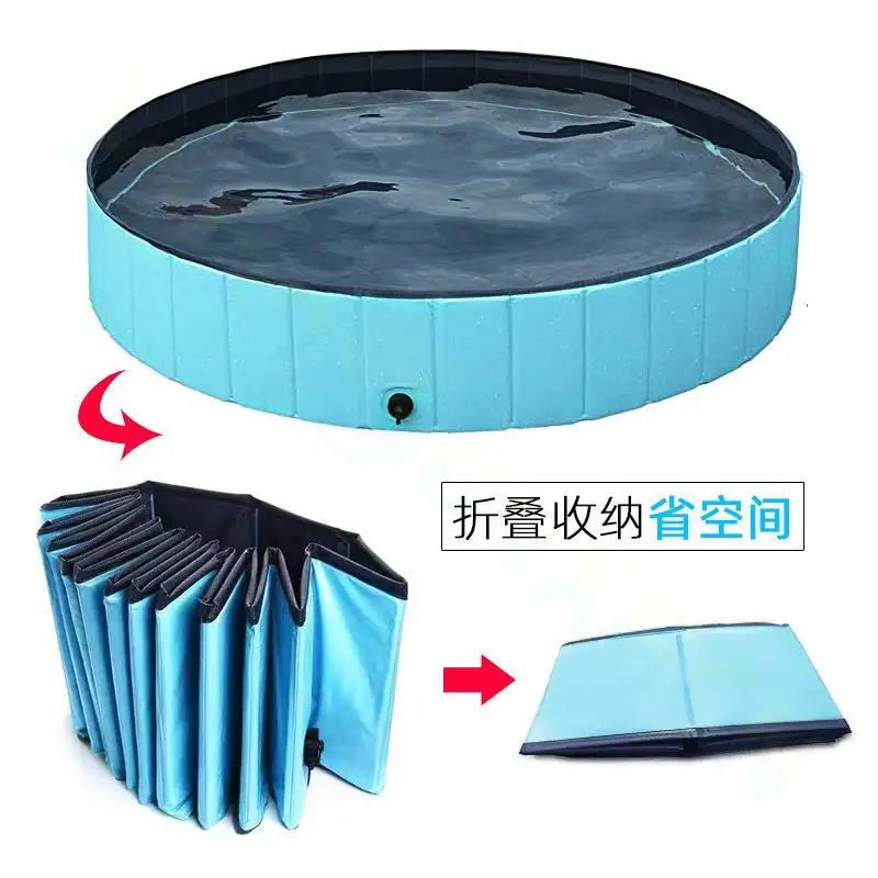 foldable cat dog  pool toy   play  water  bath tub dogs cats summer Cool Pet Cleaning Basin Children's Popo Pool Bathing Tub PVC