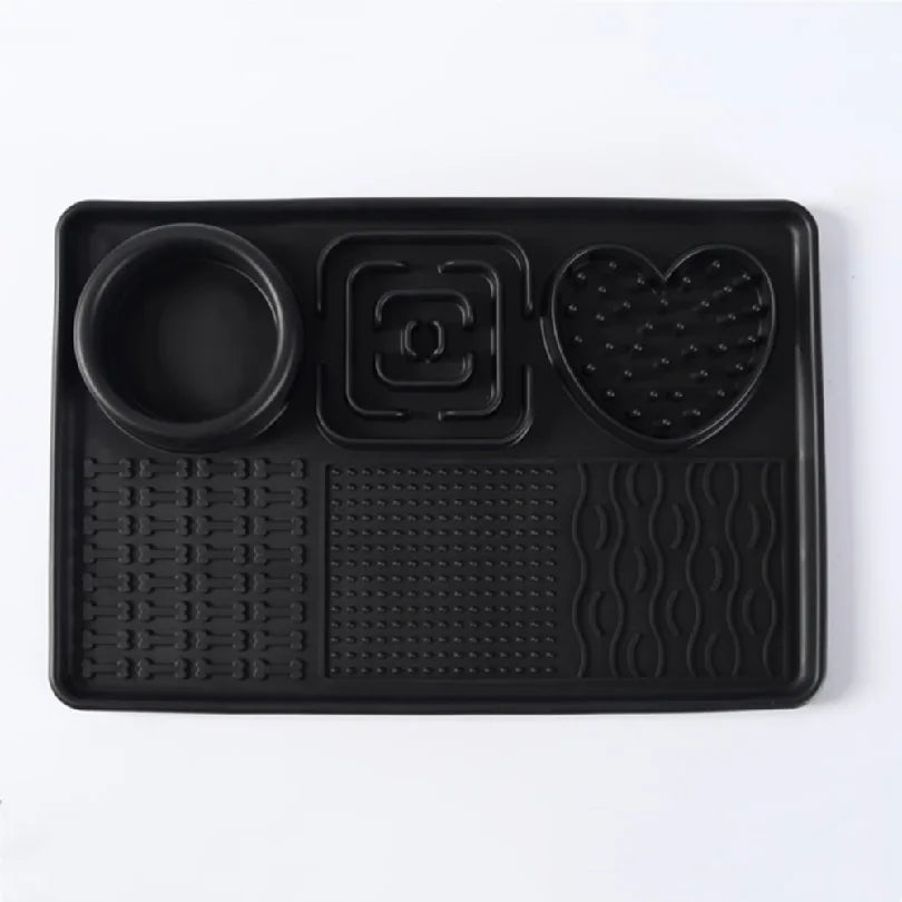 Silicone Pet Licking Mat, Slow Feeder Lick Pad for Dogs & Cats, Interactive Treat Dispenser Dog Slow Feeder Lick Pad