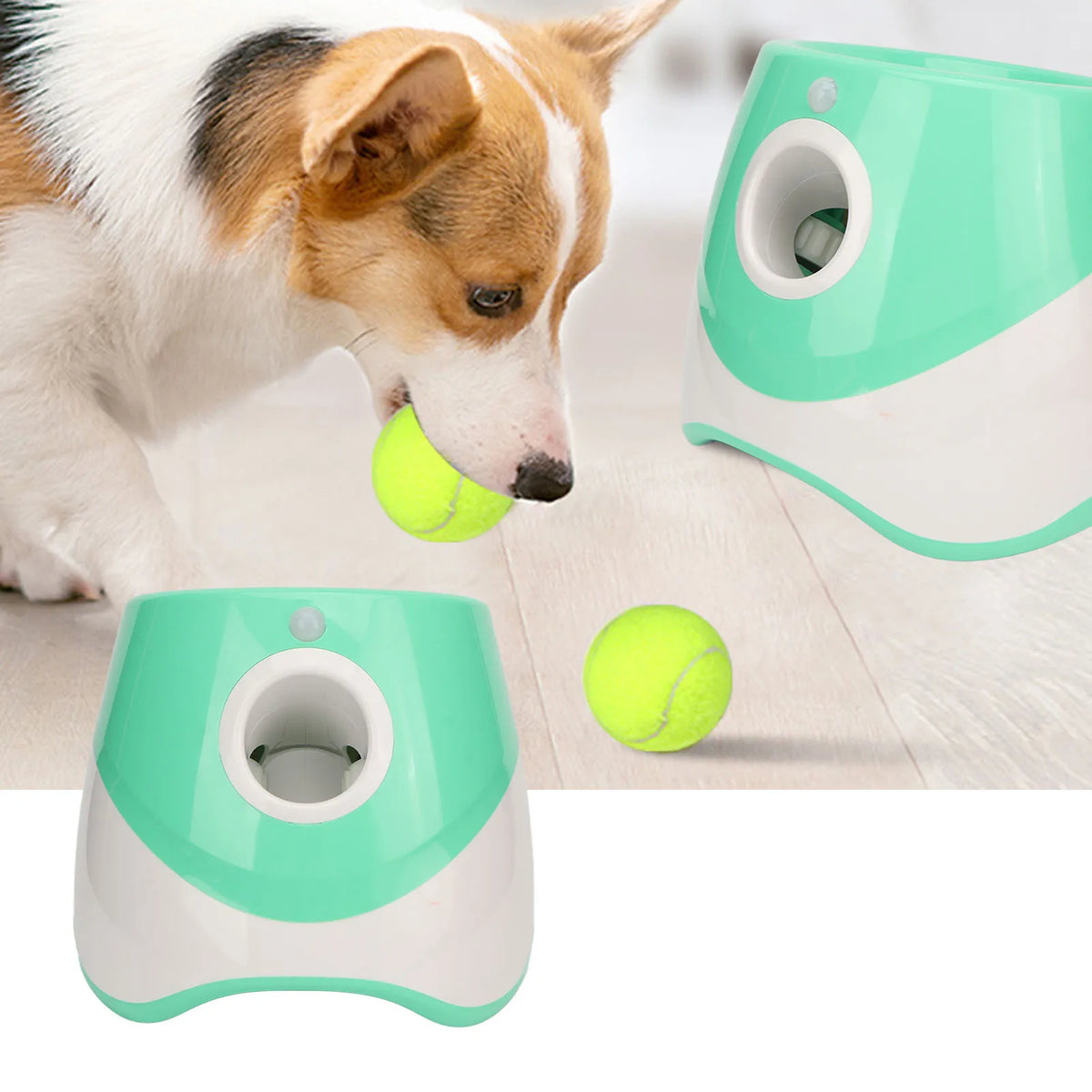 Dog Automatic Ball Launcher Rechargeable Pet Ball Thrower 3 Modes Pet Interactive Toy For Indoor Outdoor