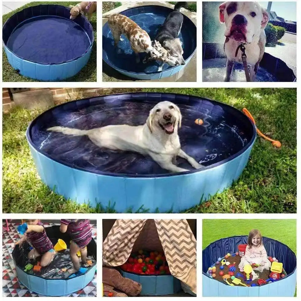 foldable cat dog  pool toy   play  water  bath tub dogs cats summer Cool Pet Cleaning Basin Children's Popo Pool Bathing Tub PVC
