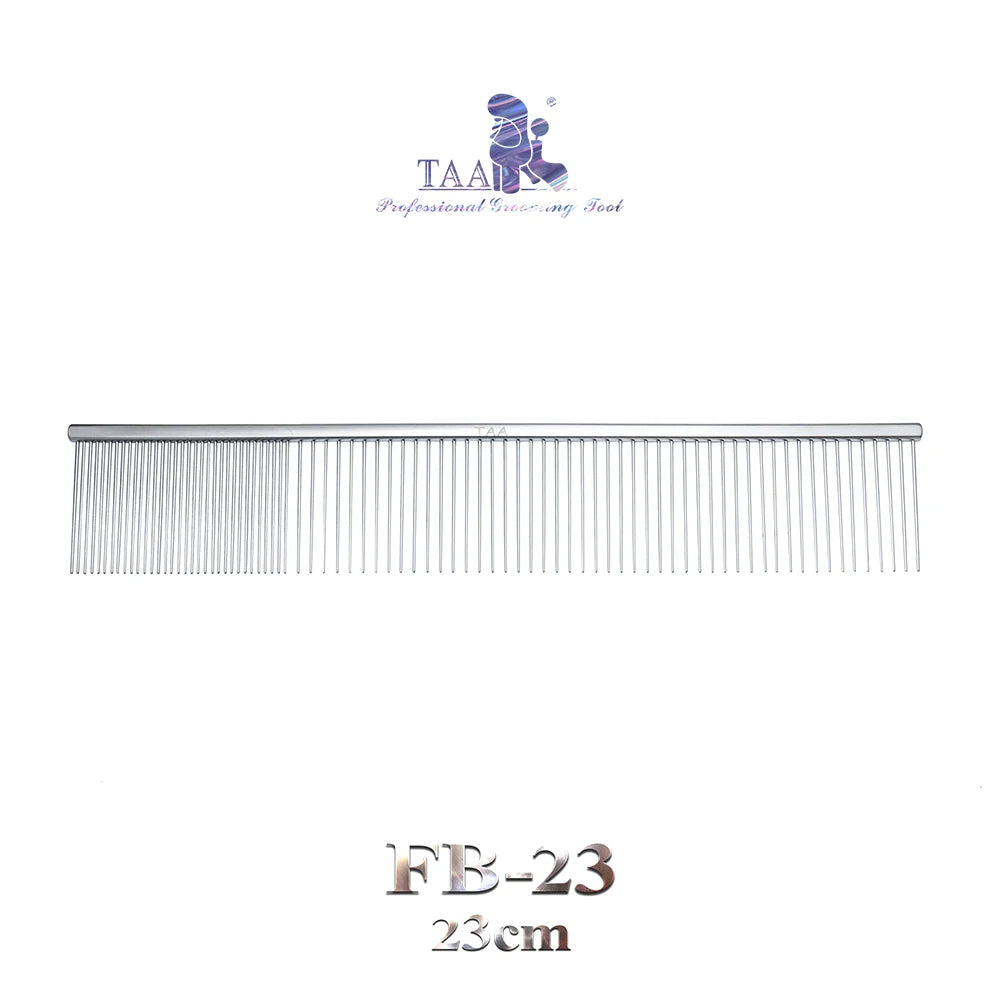 TAA Pet Comb Dual-Density Professional Pet Grooming Comb Anti Static Anti-Glare Matte Handle Ultralight Dog Tangle Free Brushing