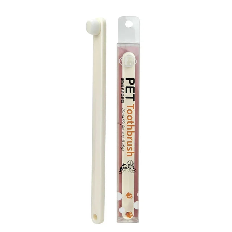 Pet Toothbrush Dog Toothbrushes Soft Dense Hair Brush for Cleaning Dental Cleaning Tool For Cats Dogs Plaque Removal Dental Care