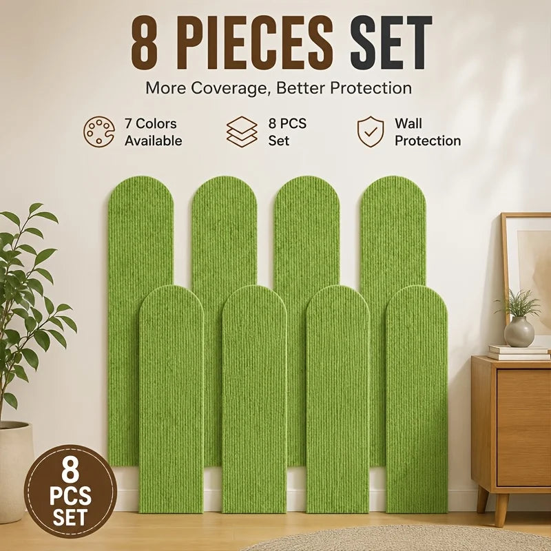 8PCS Self-Adhesive Removable Cat Scratching Board,Suitable for Home Use in Furniture Surfaces,Cat Wall Scratcher Protector