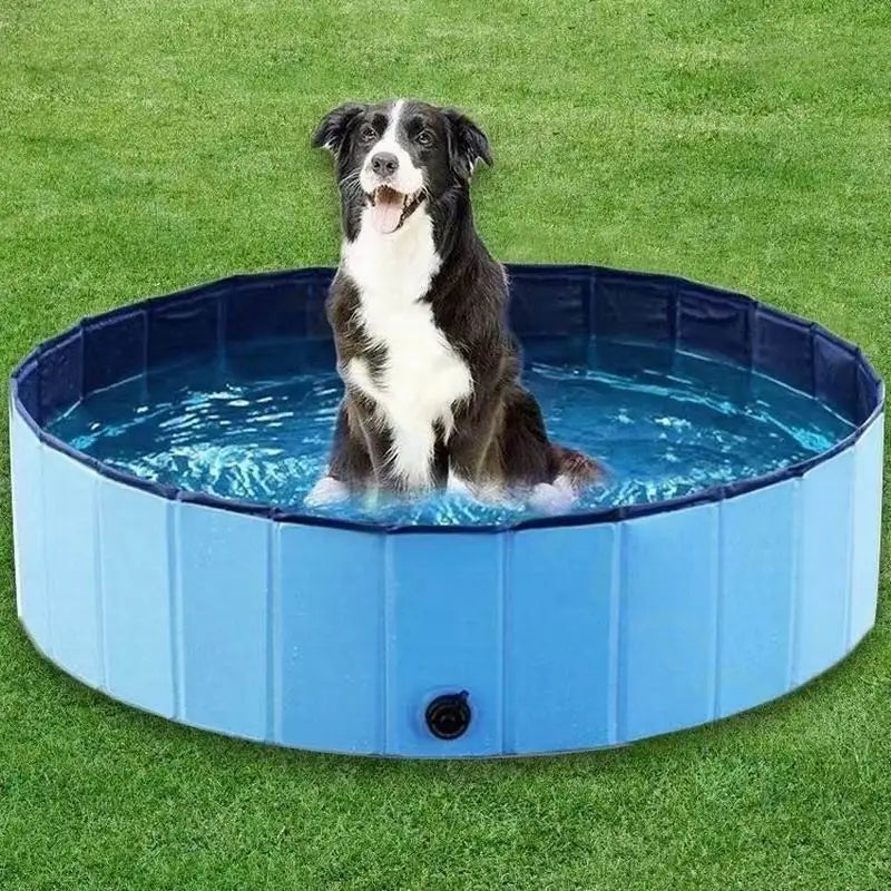 foldable cat dog  pool toy   play  water  bath tub dogs cats summer Cool Pet Cleaning Basin Children's Popo Pool Bathing Tub PVC